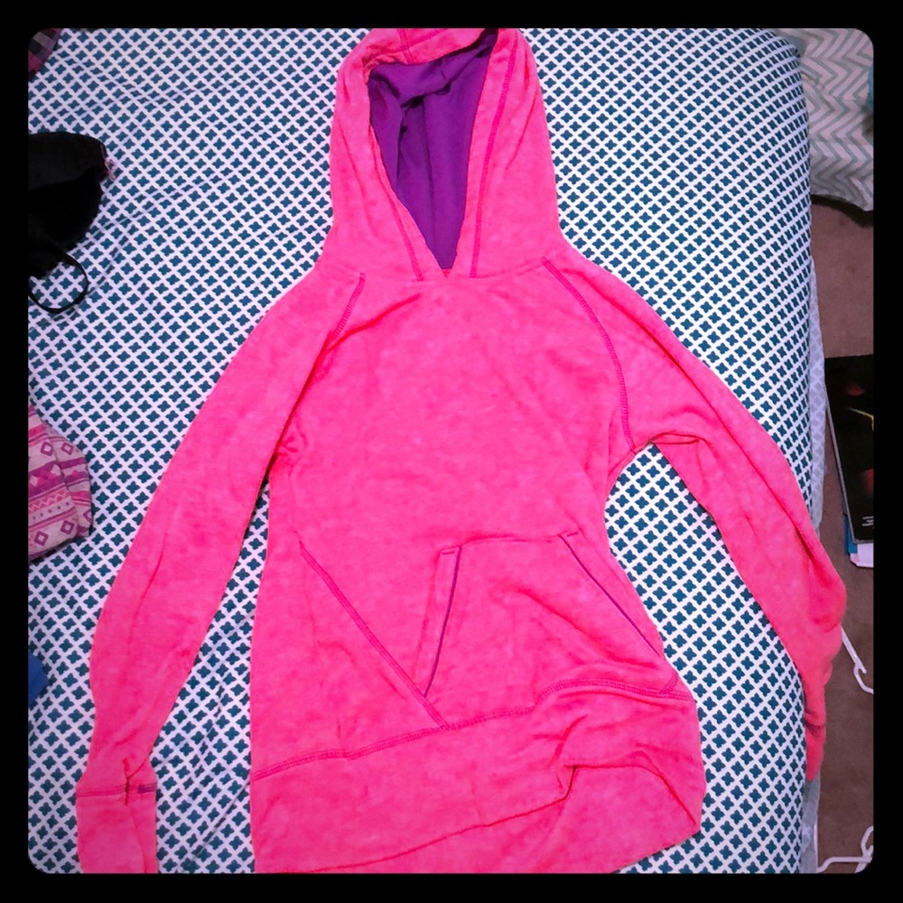 pink and purple kids sweatshirt, size 10/12